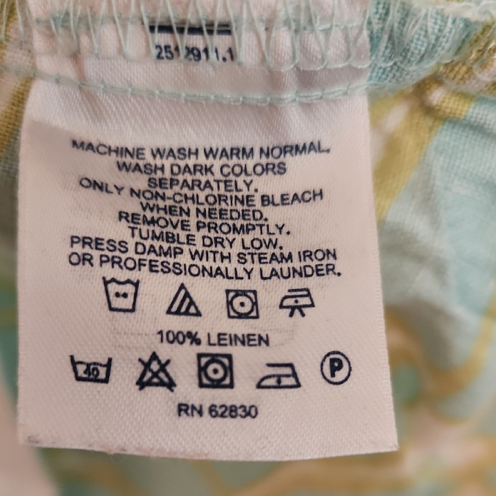 Lands' End Aqua and White Tunic Top - Picture 4 of 11